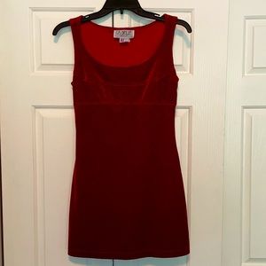 Vintage Red Velvet mini dress Sz S